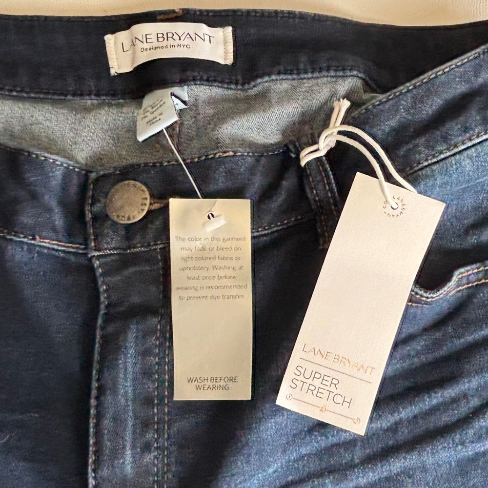 Lane Bryant Super Stretch Bootcut Jeans Dark Wash Blue Denim Plus Size 18 NWT - Picture 6 of 9